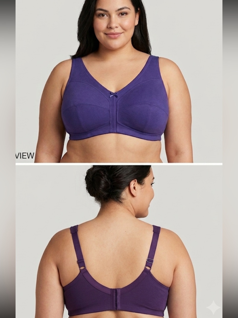 Wireless Full Coverage Bra in Purple — Supportive Everyday Style